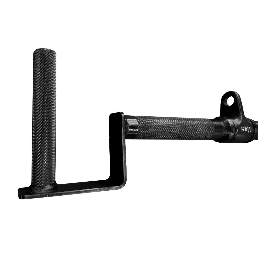 62cm Black Neutral Lat Row Handle with Revolving Mechanism - Perfect for Home Gym, Strength Training & Back Workouts