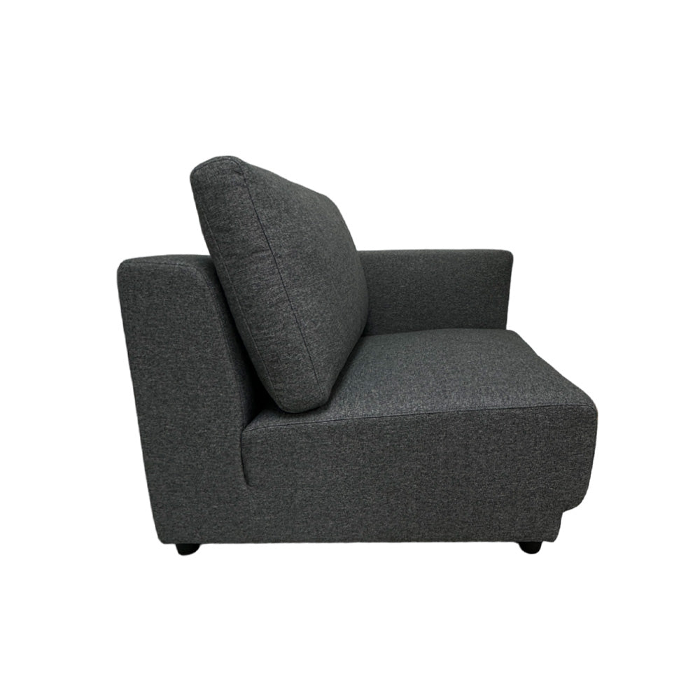 Modular Left Arm Chair with EcoClean Fabric - Ergonomic Office Chair for Home & Workspace - Comfortable Gaming & Study Chair for Long Hours Sitting