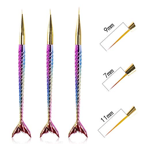 7PCS Nail Art Brush Set for Manicure - Gradient, Ombre, French Design, Gel Polish Builder, Drawing & Carving Tools - Perfect for DIY Nail Art & Salon Professionals