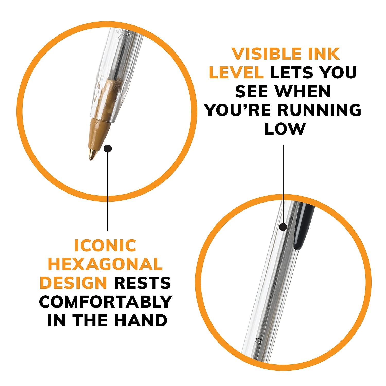 BIC Cristal Xtra Smooth Black Ballpoint Pens - Medium Point 1.0mm (12-Pack) - Smooth Writing for Office, School & Everyday Use