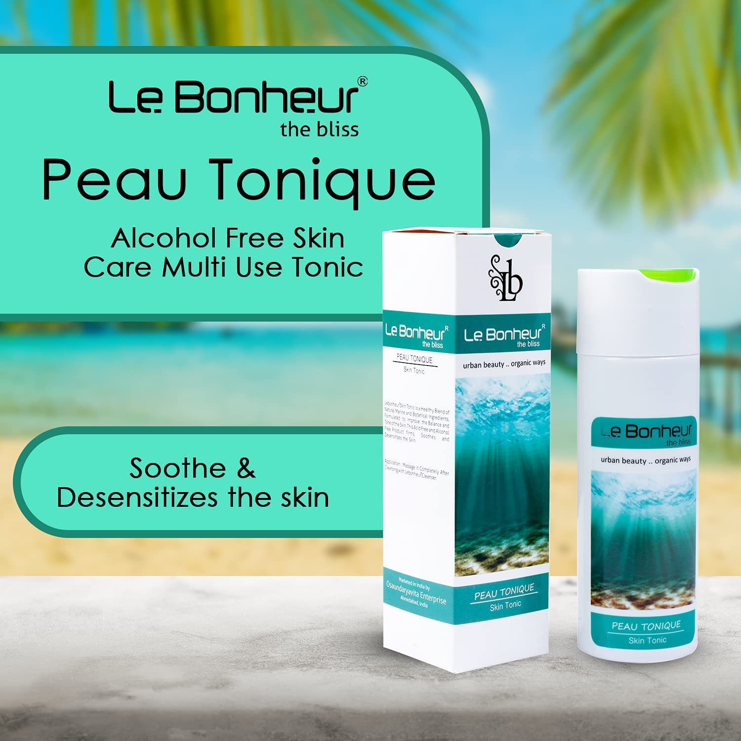 Alcohol-Free Skin Tonic for Acne Scars & Brightening - Le Bonheur Peau Tonique (160ml) | Gentle Facial Treatment for Clear, Glowing Skin | Perfect for Daily Skincare Routine & Post-Acne Care