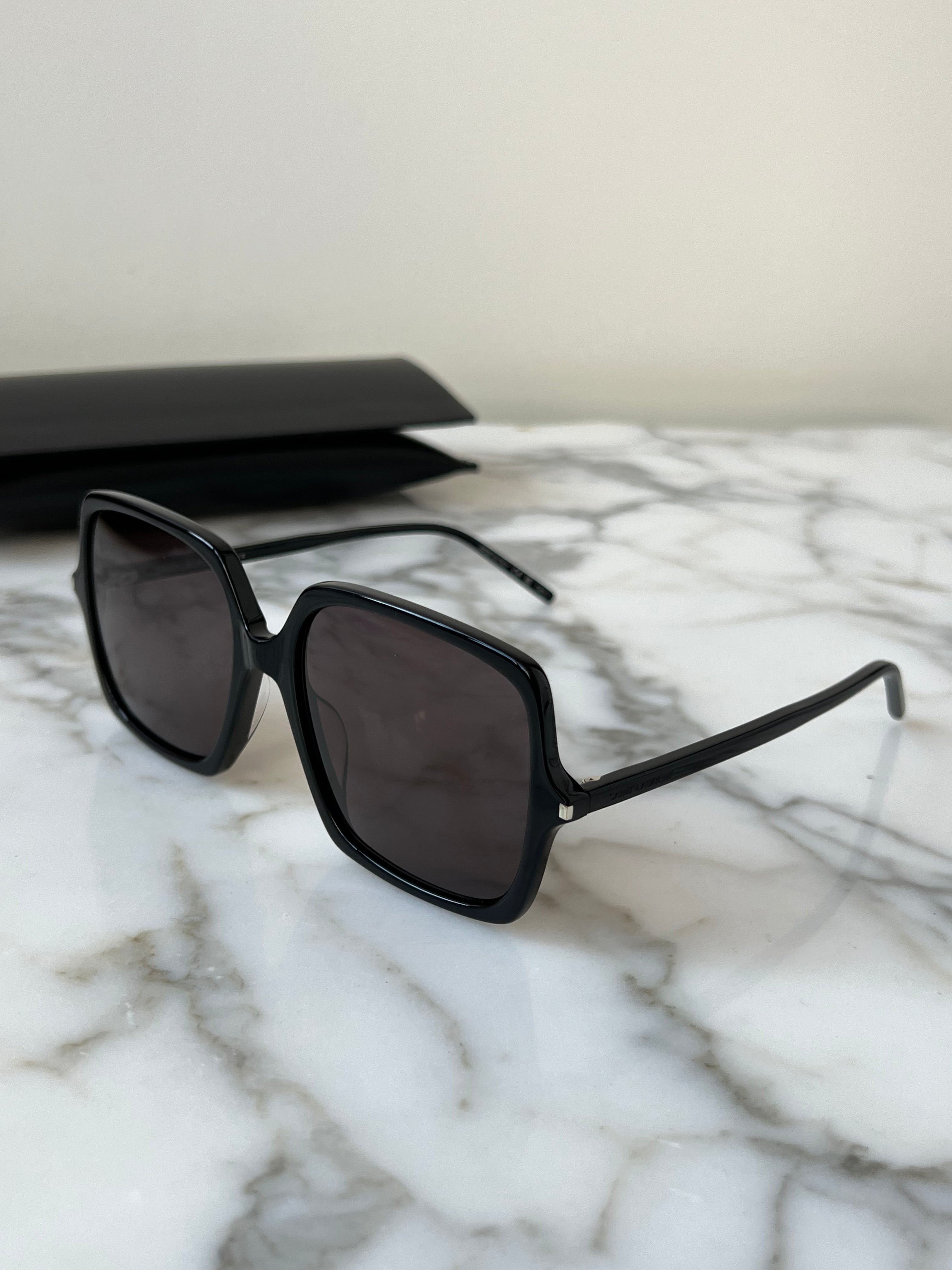 Saint Laurent SL591 Black Polarized Sunglasses for Women & Men - UV Protection, Luxury Fashion Shades for Driving, Beach & Outdoor Activities
