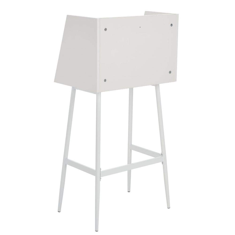 Safavieh Xander Modern White Storage Secretary Desk - Home Office Writing Desk with Drawers & Shelves for Small Spaces, Study & Workspaces