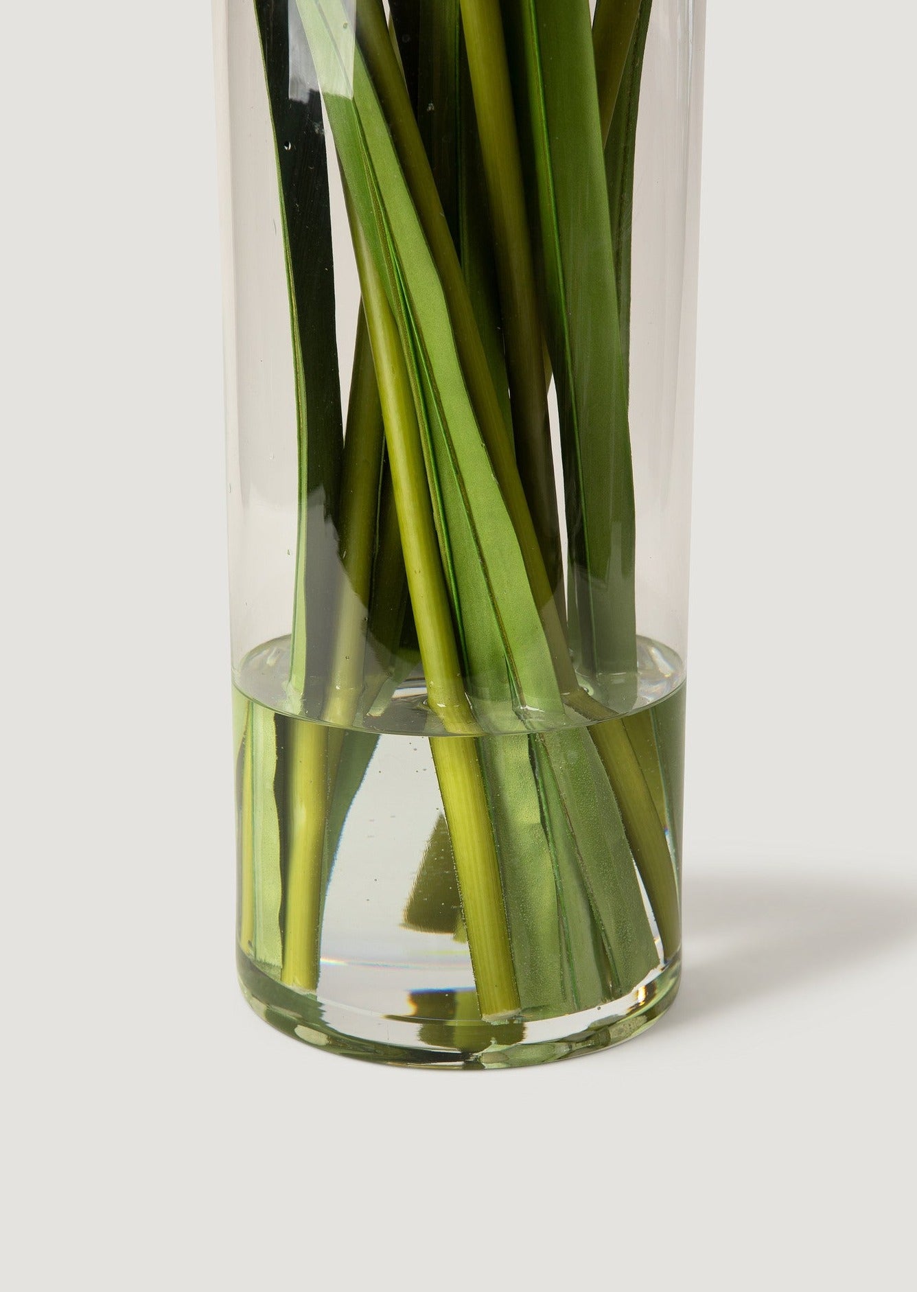 Blue Faux Agapanthus Silk Flower Arrangement in Glass Vase - 31
