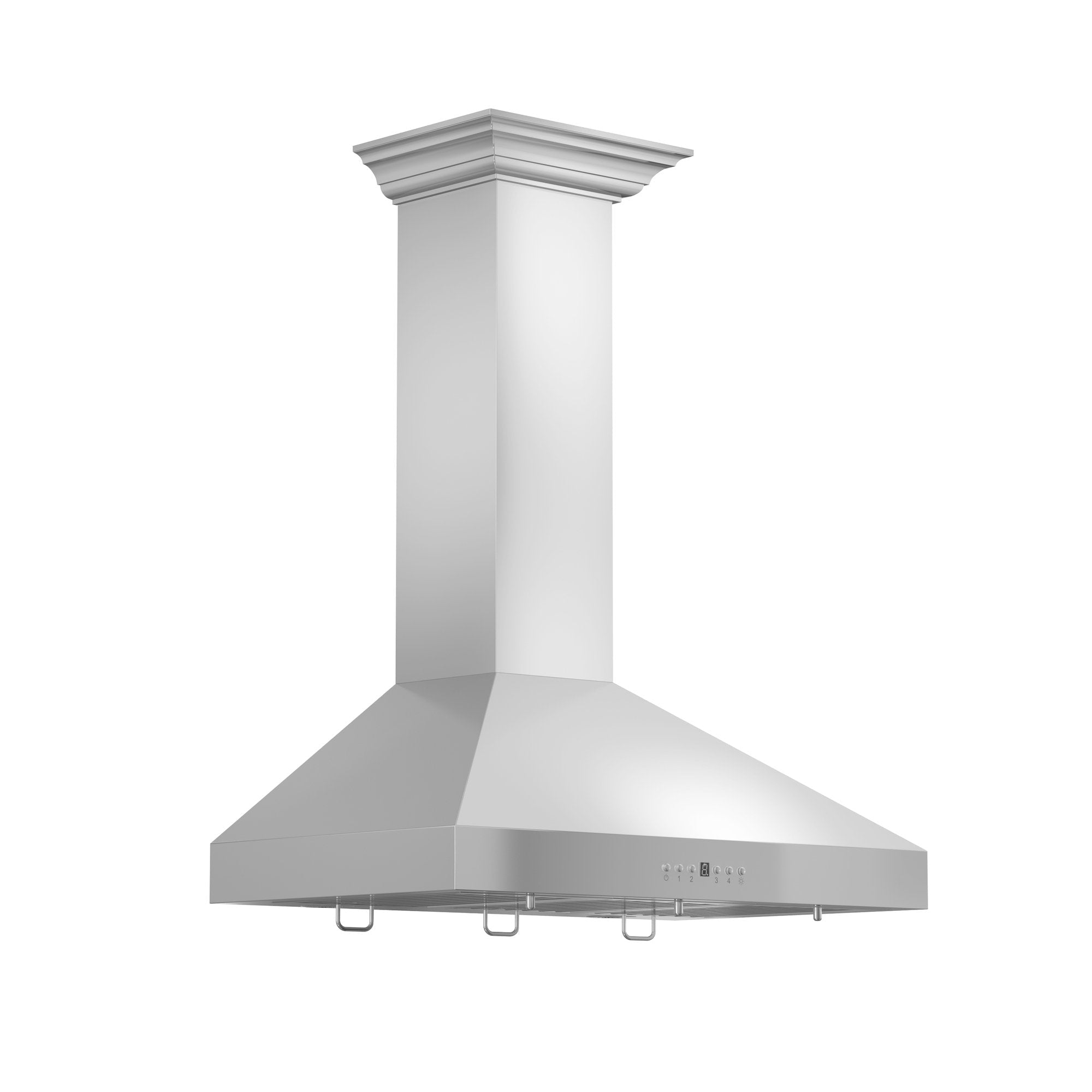 ZLINE KL3CRN Stainless Steel Convertible Wall Mount Range Hood with Crown Molding - Professional Kitchen Ventilation for Home Cooking & Baking