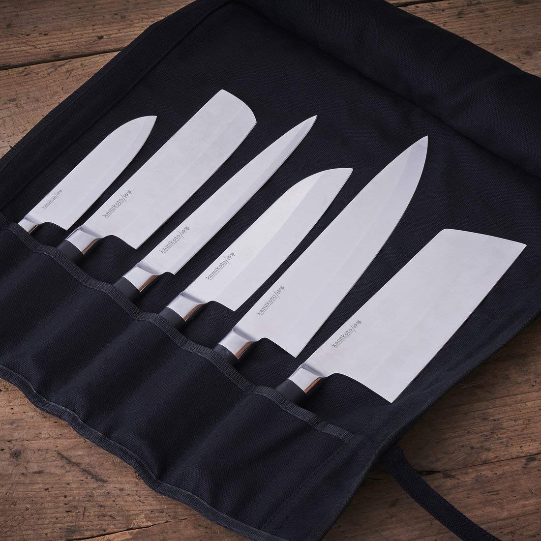 Premium Kamikoto Knife Roll for Chefs - Durable Knife Storage Bag with Pockets (Knives Not Included) - Perfect for Professional Kitchens, Culinary Schools & Home Cooking