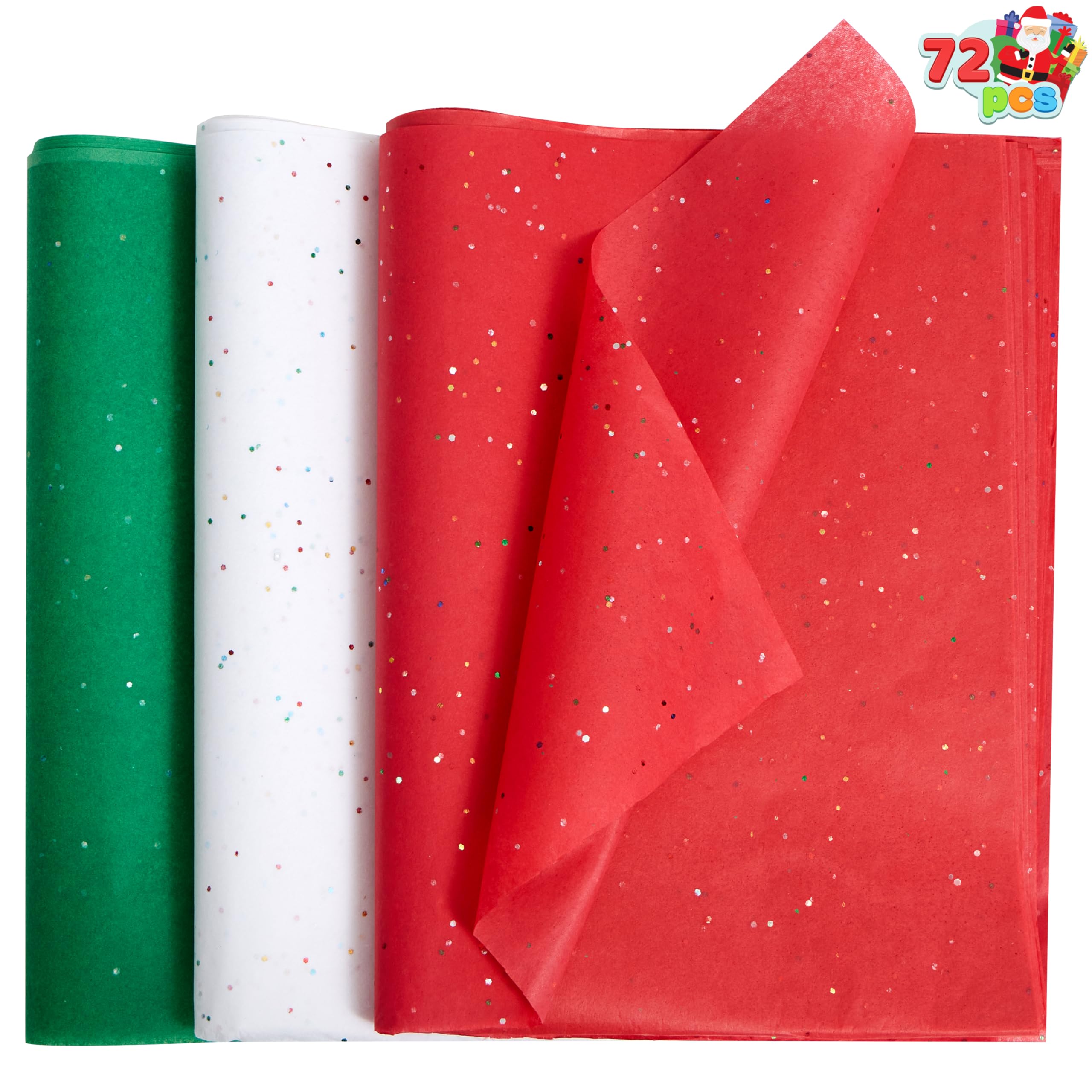 JOYIN 72 Sheets Glitter Tissue Paper for Gift Wrapping - 20