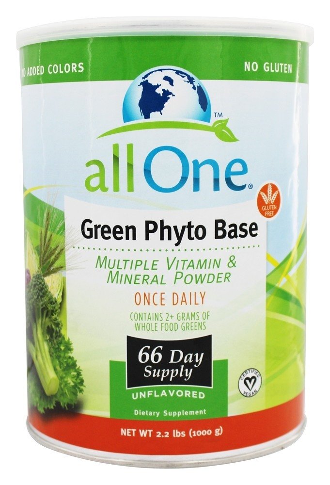 All One Nutritech Green Phyto Base Multivitamin & Mineral Powder - 2.2 lbs (1000g) Superfood Supplement for Energy, Immunity & Detox - Perfect for Smoothies, Juices & Daily Wellness Routine