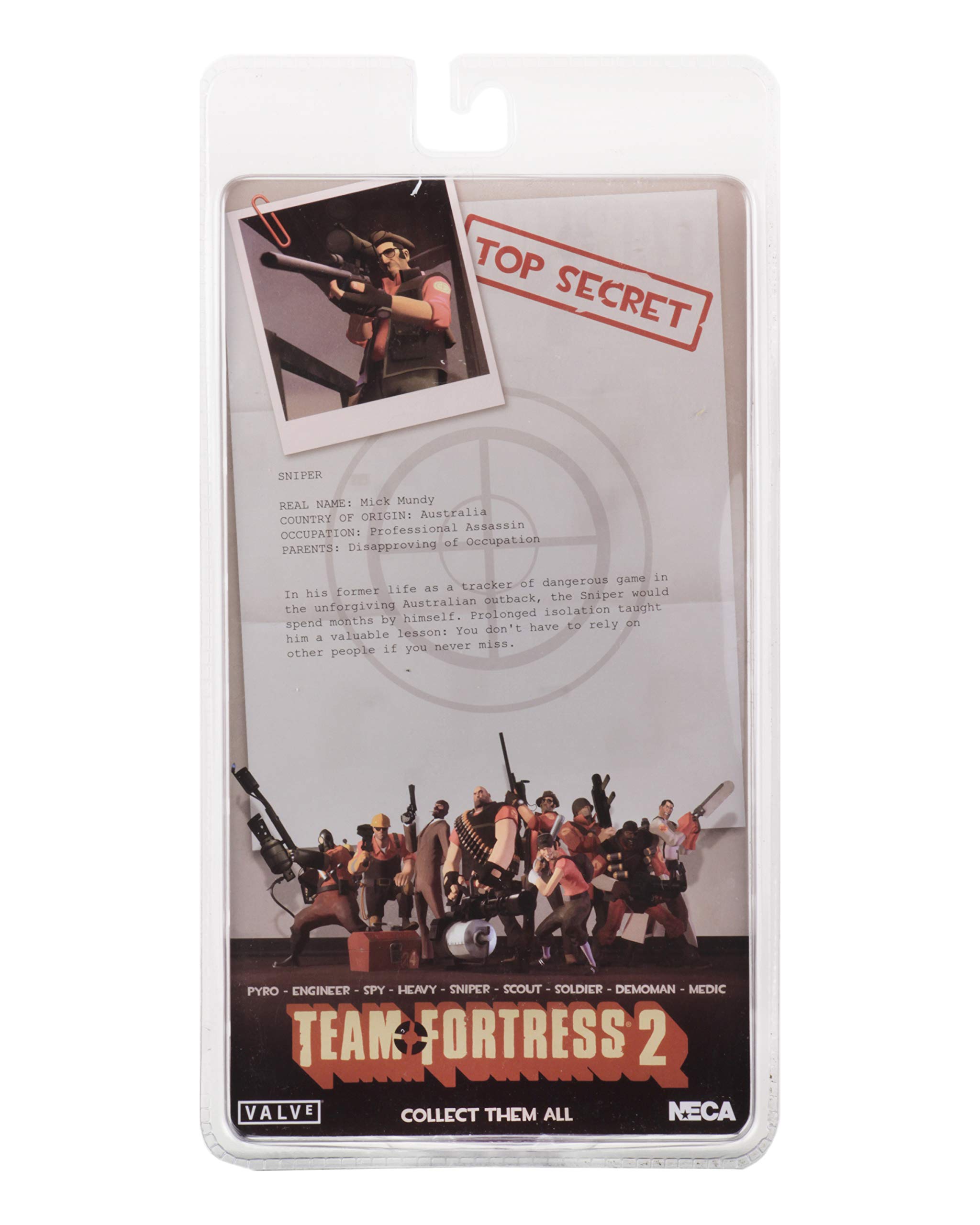 NECA Team Fortress 2 7-Inch Scale Action Figure - Series 4 RED Sniper Collectible Toy for Gamers and Fans | Perfect for Display, Gaming Decor, and TF2 Merchandise Collection