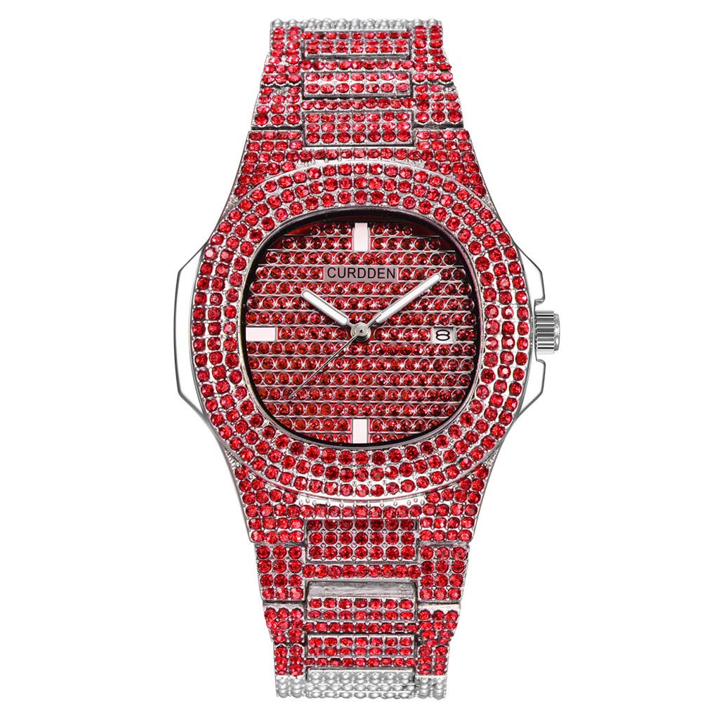 Luxury Crystal Rhinestone Quartz Watch for Women - Elegant Ceramic Dress Watch with Sparkling Stones | Perfect for Formal Events, Parties & Everyday Wear