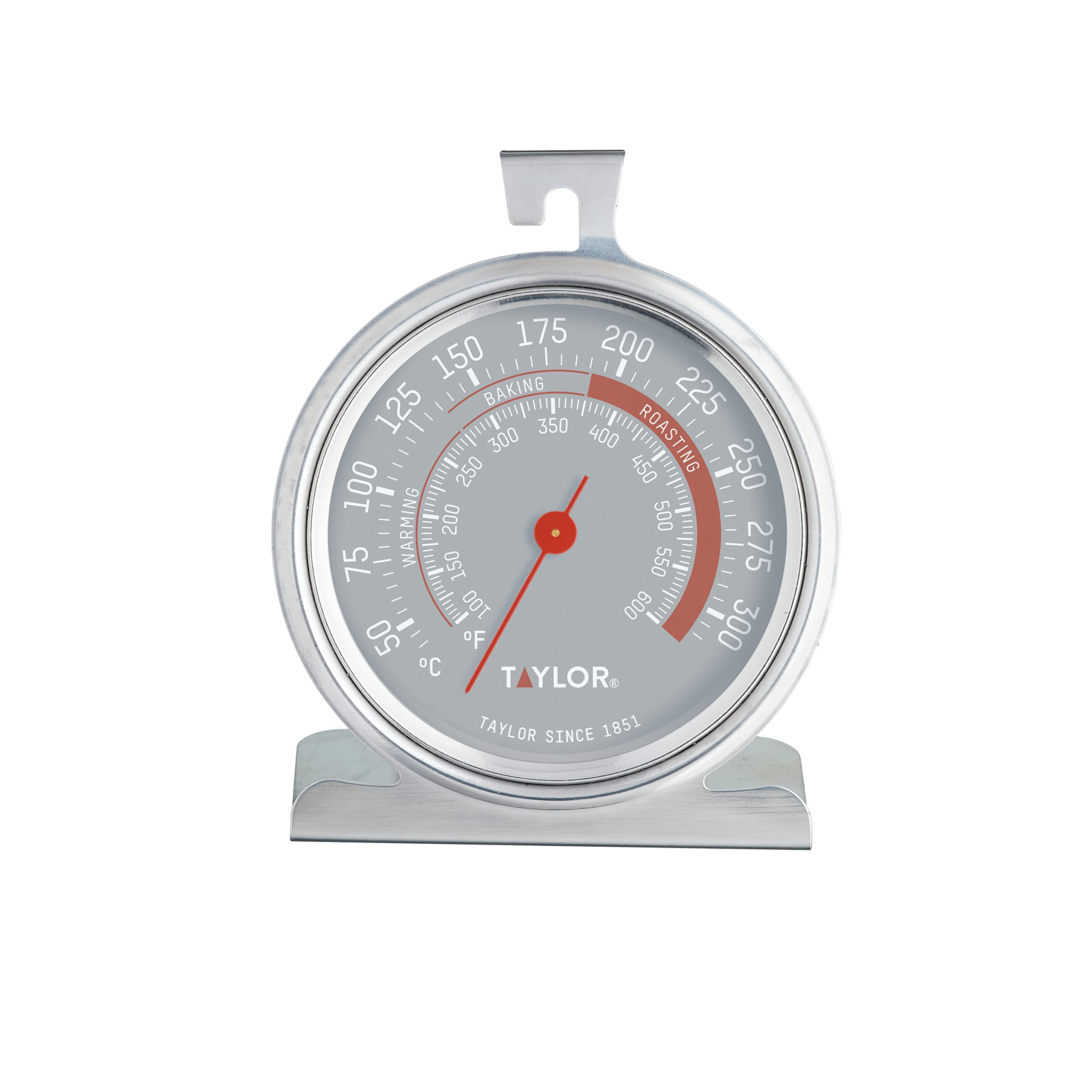 Taylor Typthoven Professional Oven Thermometer - Stainless Steel, 9 x 8.5 cm - Accurate Baking & Cooking Temperature Gauge for Home Kitchen, BBQ, Grilling