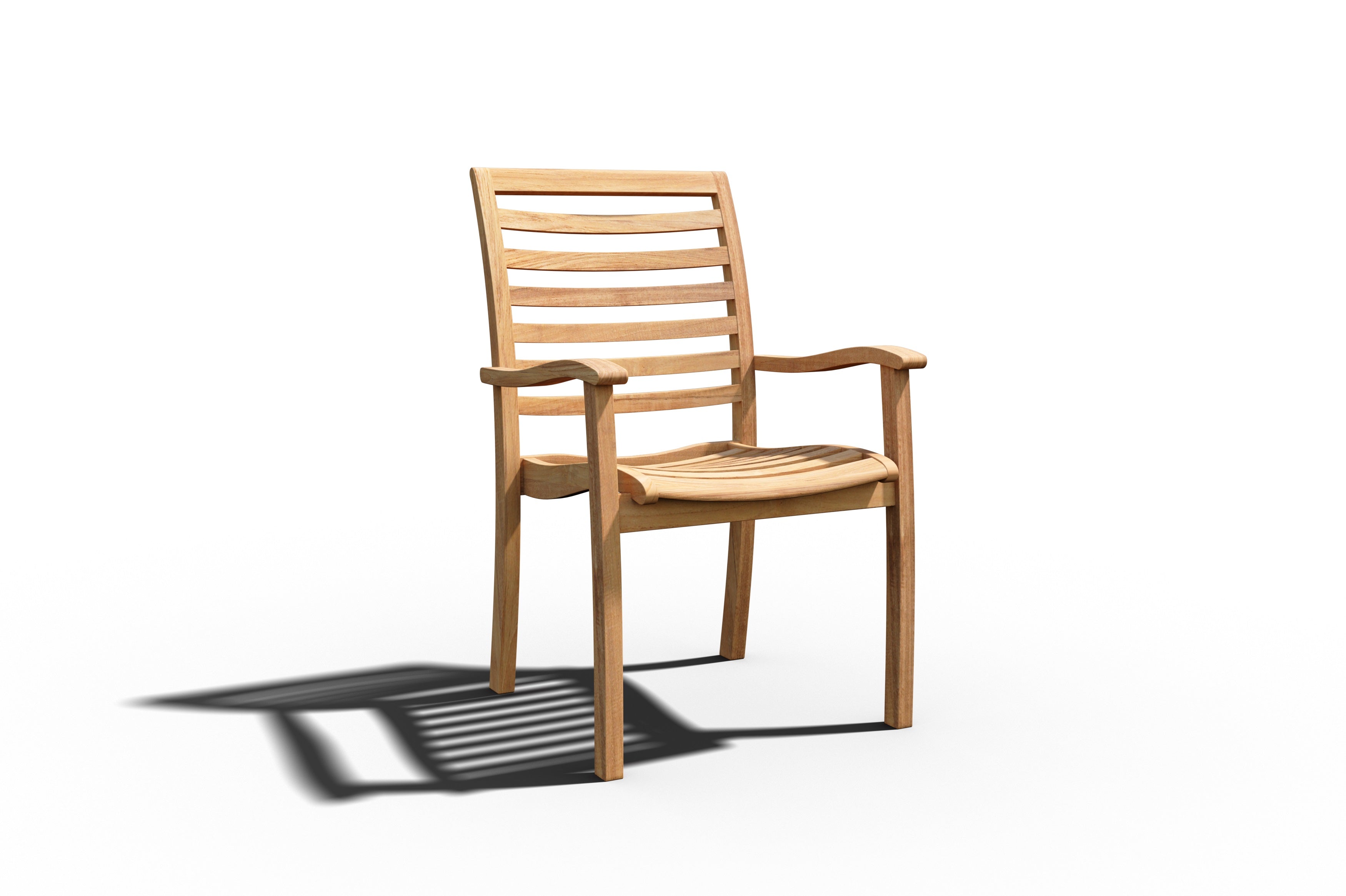 Premium 5-Piece Square Teak Outdoor Dining Set with Stacking Armchairs - Weather-Resistant Patio Furniture for Garden, Poolside & Backyard Entertaining