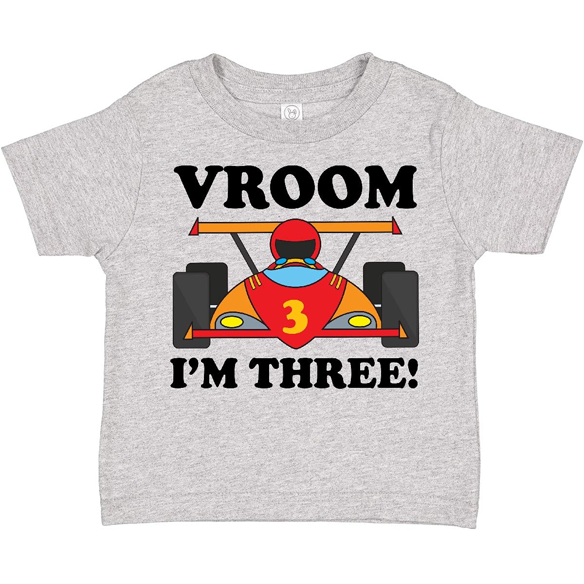 Inktastic 3rd Birthday Racing Car Toddler T-Shirt - Cute Toddler Boy Outfit for Birthday Party & Casual Wear