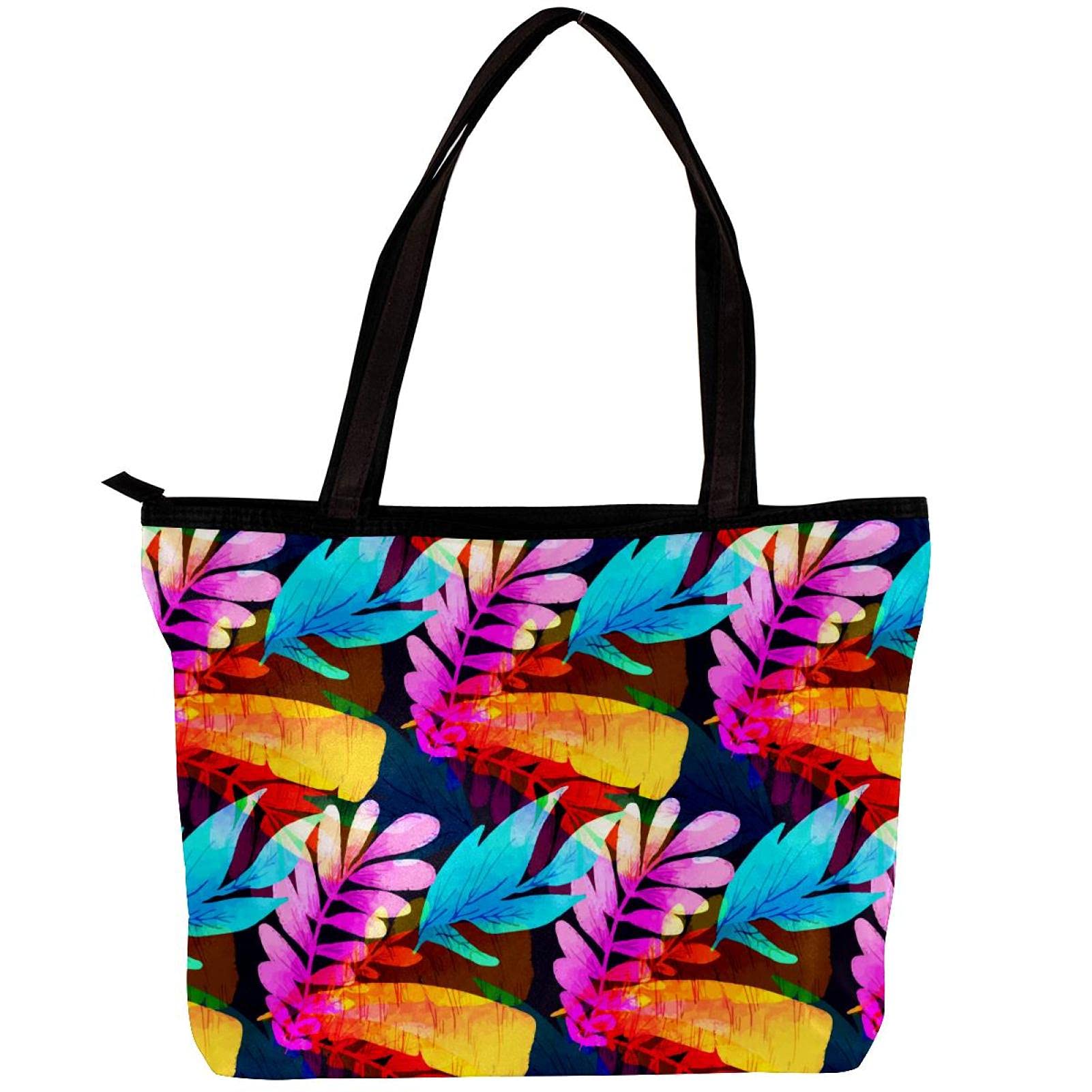 Stylish Feather Print Tote Bag for Women - Lightweight Shoulder Bag with Inner Pouch | Perfect for Work, Shopping & Travel Accessories