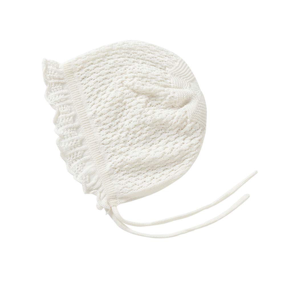 Vivobiniya Adorable Flounce Knit Baby Hats for Toddler Girls 0-8 Years - Soft Newborn Bonnets for Infants & Kids - Perfect for Winter, Photoshoots, and Outdoor Play