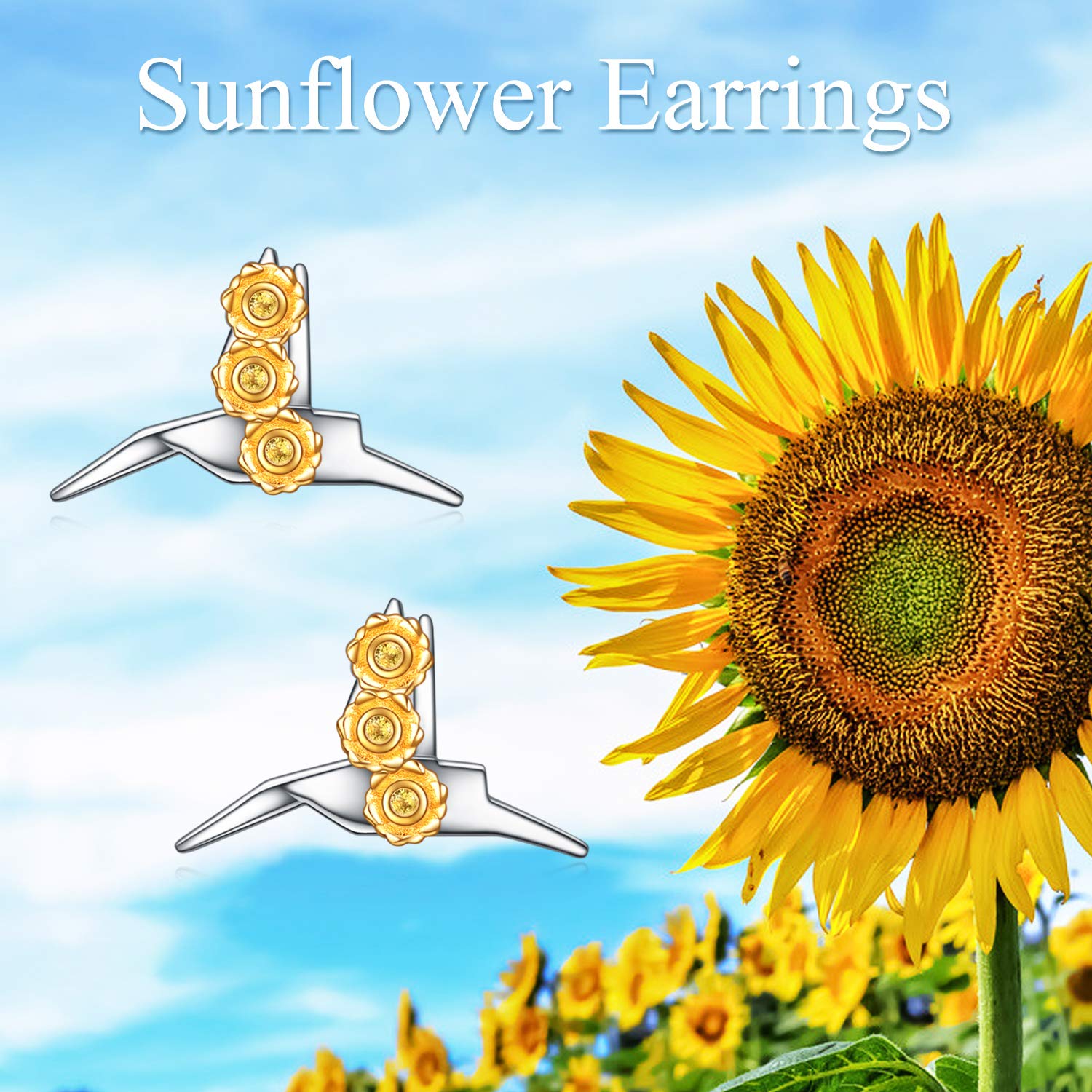 Sterling Silver Origami Hummingbird Stud Earrings - Elegant Circle Snake Jewelry for Women & Girls | Perfect Gift for Birthday, Anniversary & Everyday Wear