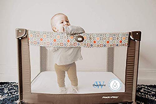 **SheetWorld Fitted 100% Cotton Jersey Pack N Play Sheet – Compatible with Graco 27