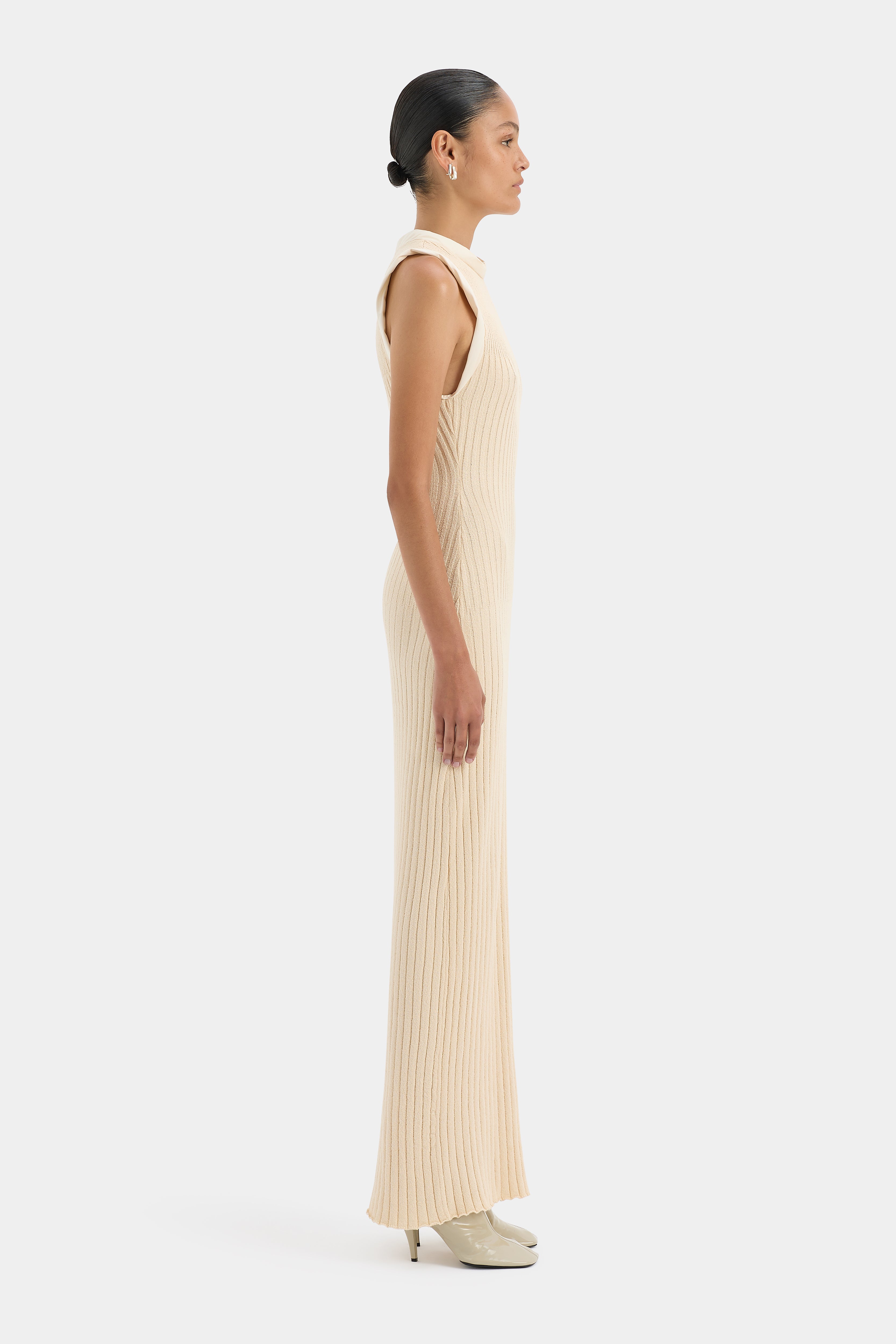 Elegant Petal Knit Dress for Women - Floral Lace Trim Summer Maxi Dress - Perfect for Beach Vacations, Weddings & Date Nights