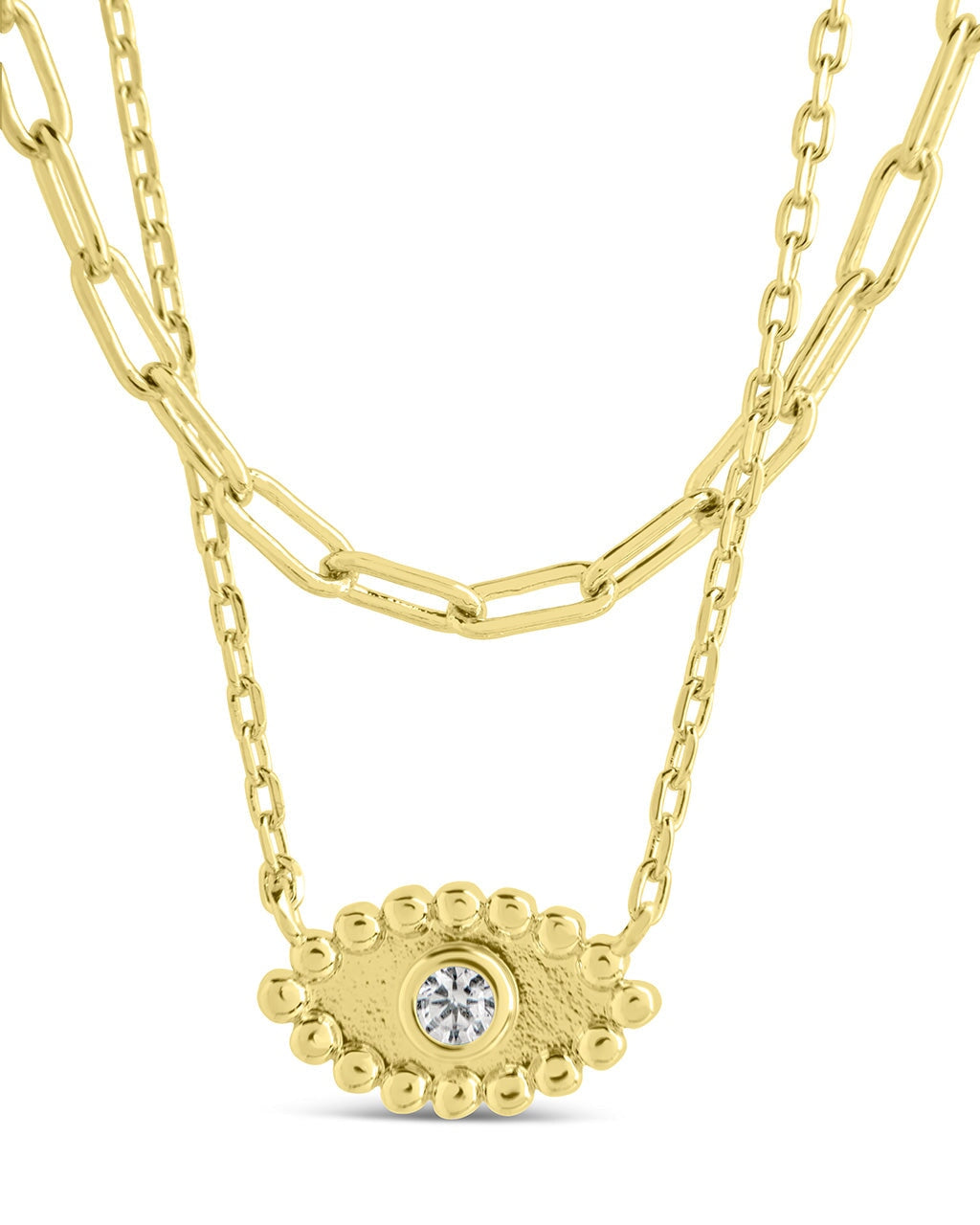 Evil Eye Necklace for Women - Maya CZ Layered Pendant Necklace for Protection & Good Luck - Perfect for Everyday Wear, Gifts & Spiritual Jewelry