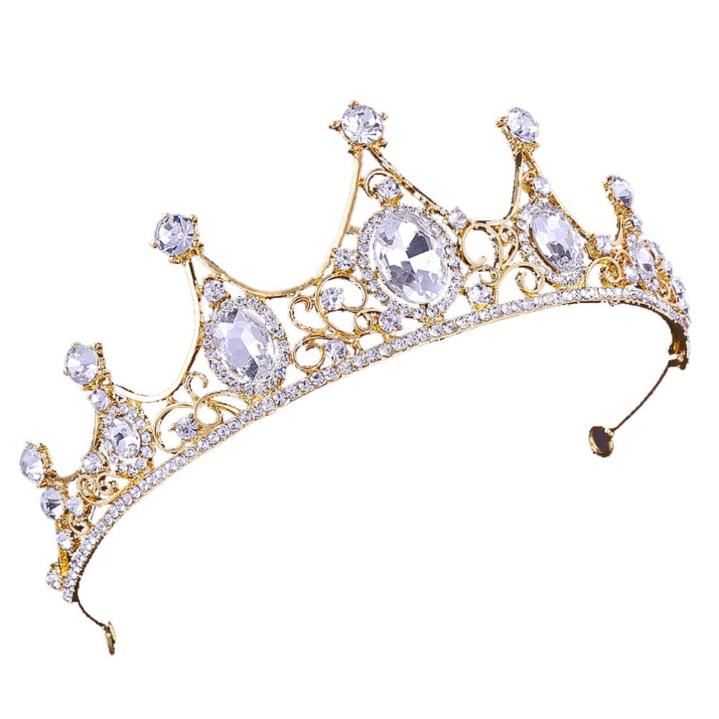 Vintage Baroque Wedding Tiara Headband - Crystal Rhinestone Bridal Crown Hair Accessories for Bride | Perfect for Weddings, Prom, Pageants, and Special Occasions