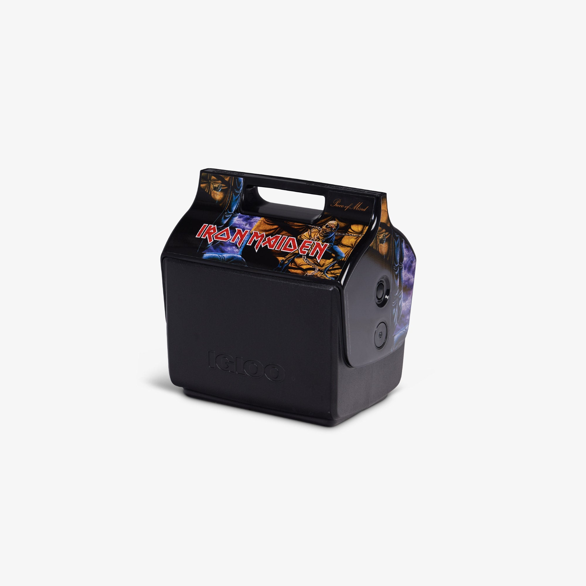 Iron Maiden Piece of Mind Little Playmate 7 Quart Cooler - Portable Insulated Lunch Box for Picnics, Beach Trips & Tailgating Parties