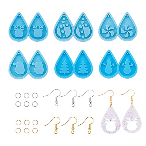 Blue # Christmas Theme Teardrop