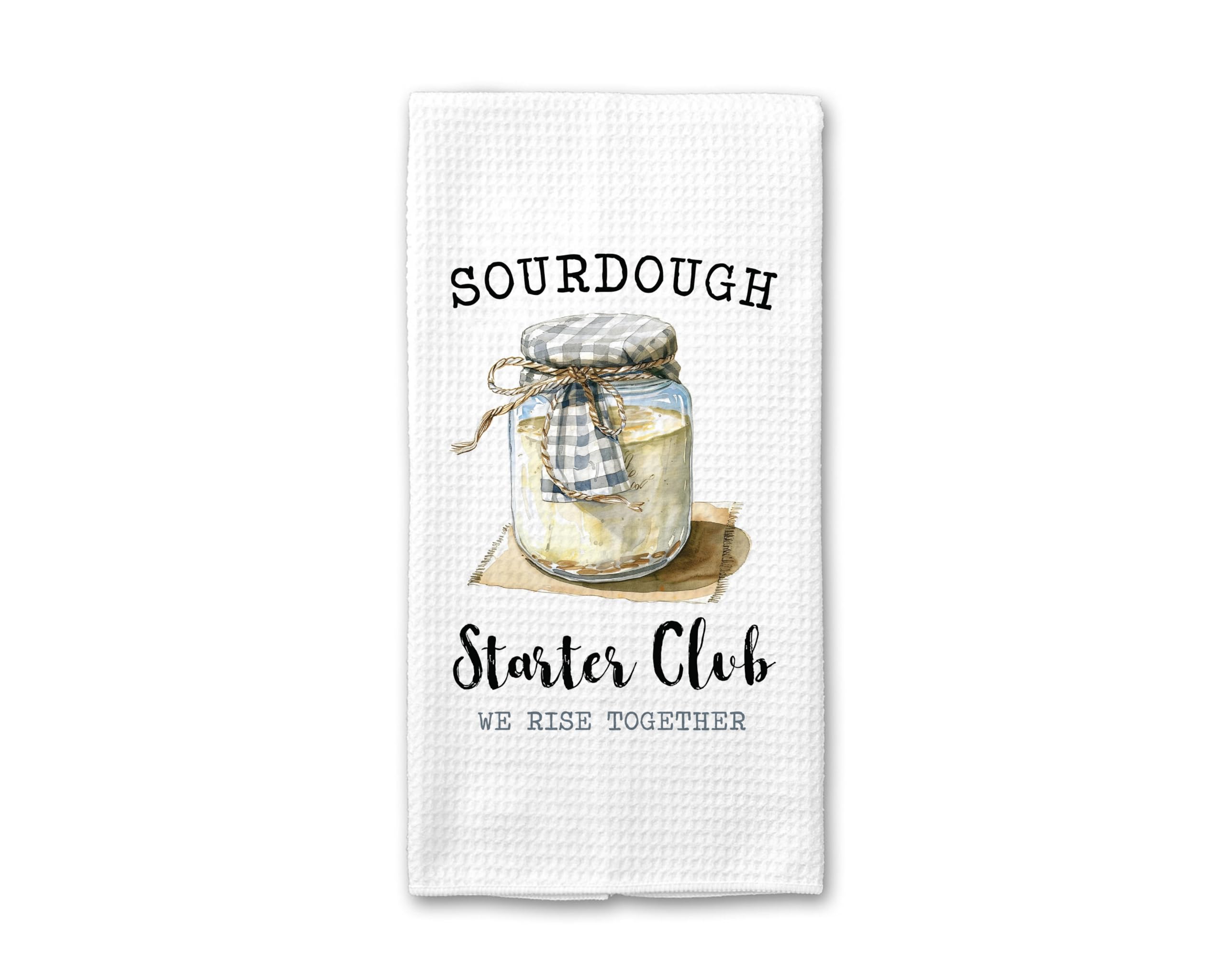 Organic Cotton Sourdough Proofing Towel - Waffle Weave Dish Cloth & Tea Towel for Baking, Kitchen & Sourdough Starter - Perfect Gift for Bakers & Bread Makers (Ideal for Dough Rising, Counter Cleanup & Hand Drying)