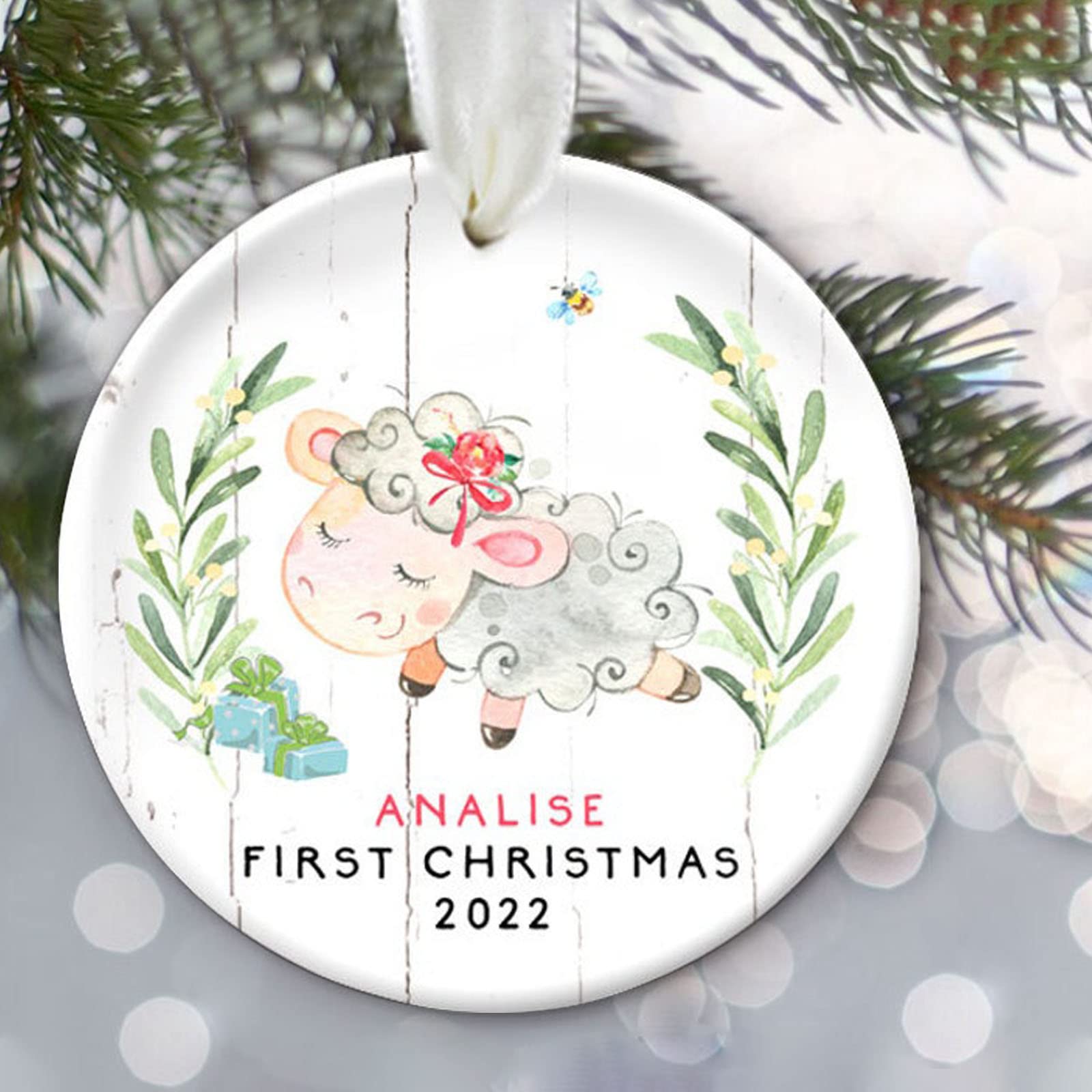 Personalized Baby's First Christmas Ornament - Custom Newborn Xmas Gift for Baby Girl, Boy & Kids | Perfect for Holiday Tree Decor & First Christmas Keepsake
