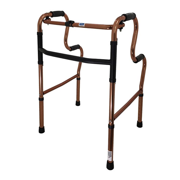 Lightweight Aluminum Folding Walking Frame with Adjustable Height - Mobility Aid for Seniors & Recovery - Ideal for Indoor/Outdoor Use, Travel & Daily Support