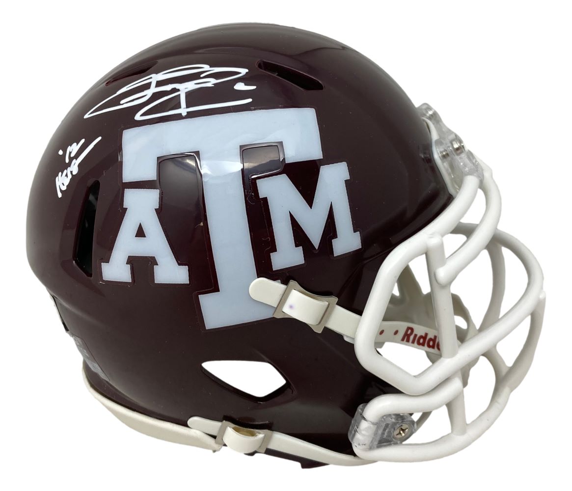 Johnny Manziel Autographed Texas A&M Mini Football Helmet - 12