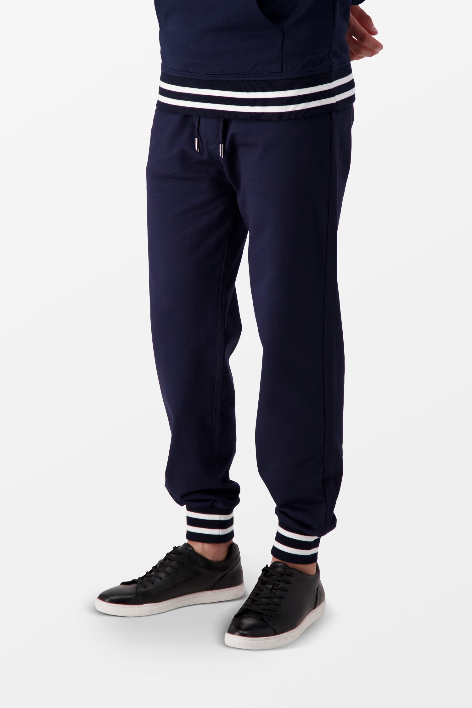 Billionaire Dark Blue Embroidered Logo Jogging Pants for Men - Comfortable Athletic Trousers for Running, Gym & Casual Wear