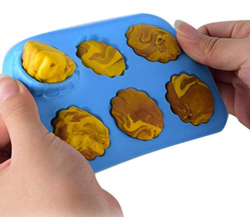 2-Pack Food Grade Silicone Cake Molds - 6 Cavity Baking Molds for Cakes, Chocolate, Jelly & Pudding | Reusable, Non-Stick Dessert Molds for Home Baking & Party Treats