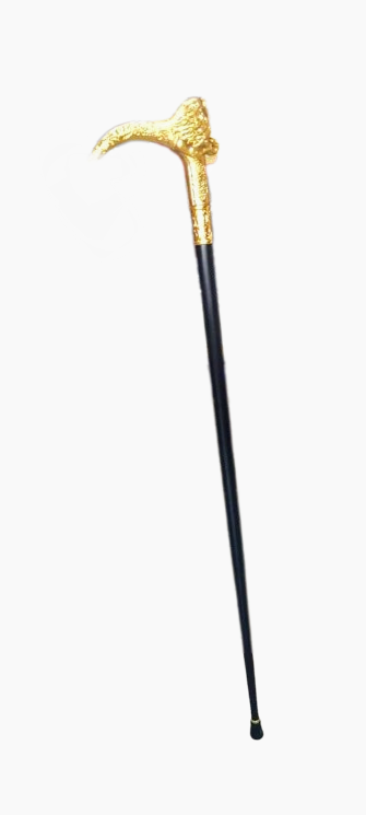 Stylish Black and Gold African Cane DPACBG4 - Premium Walking Stick for Seniors & Fashionable Accessory for Weddings & Cultural Events