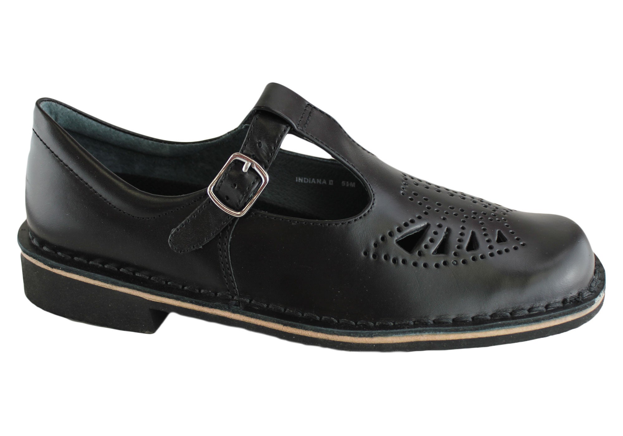 Harrison Indiana II T-Bar Leather School Shoes for Senior & Youth - Comfortable & Durable for Classroom, Daily Wear & Special Occasions