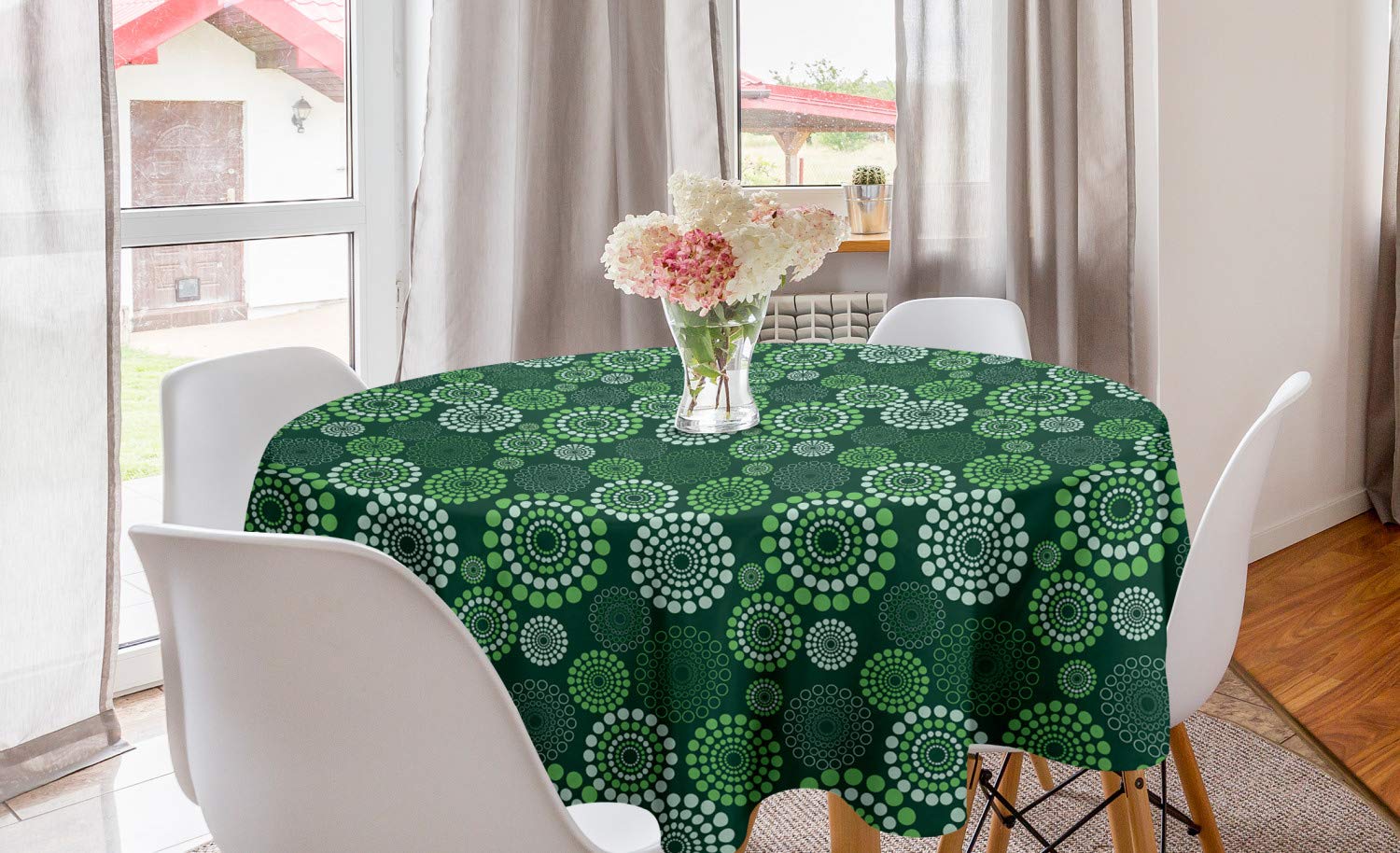 Ambesonne Abstract Round Tablecloth 60