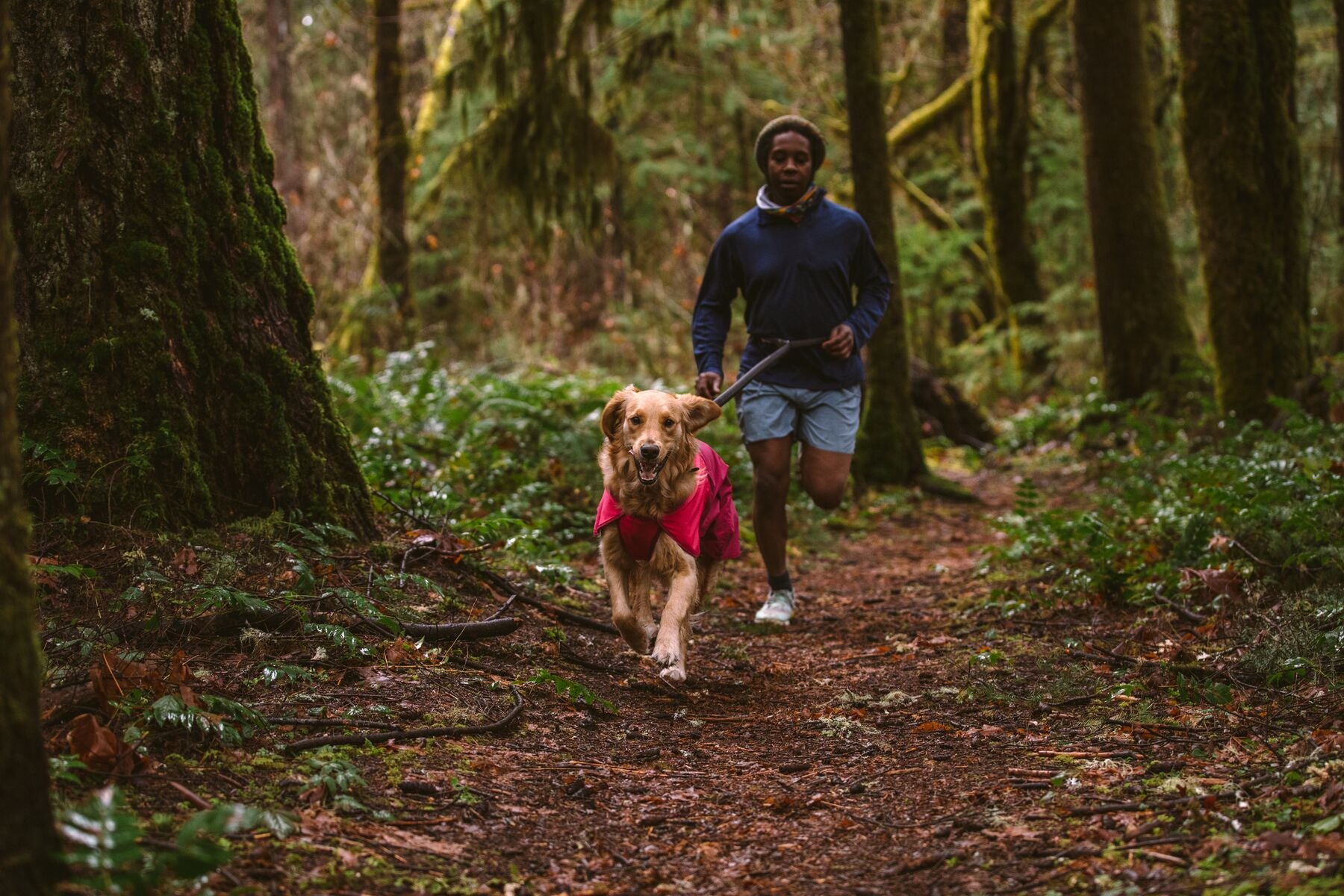 Waterproof Dog Raincoat - Sun Shower® Dog Vest in Hibiscus Pink | Ruffwear® | Outdoor Protection for Hiking & Rainy Walks