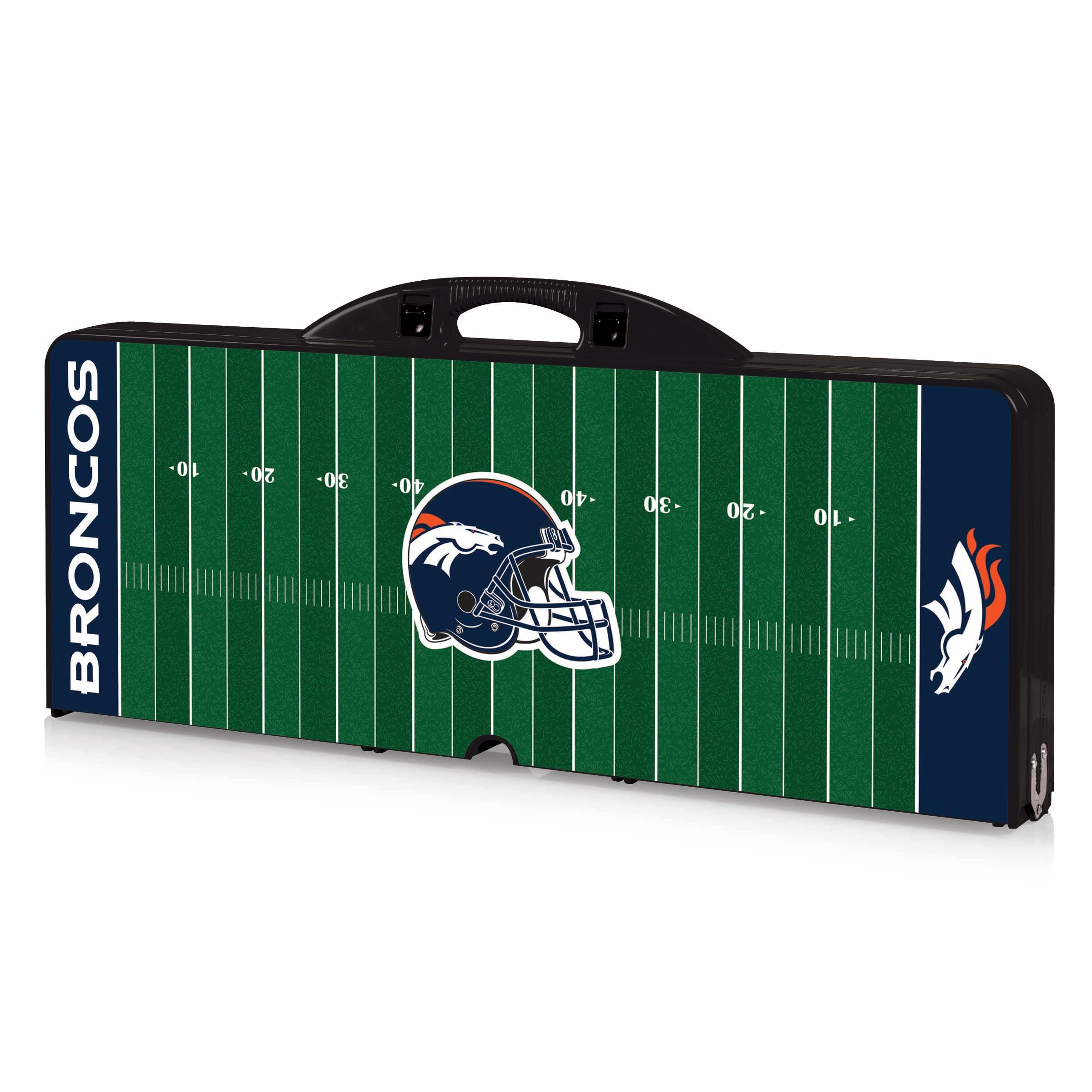 PICNIC TIME NFL Portable Folding Picnic Table with 4 Seats & Umbrella - Outdoor Tailgating, Camping, Beach & Backyard Parties