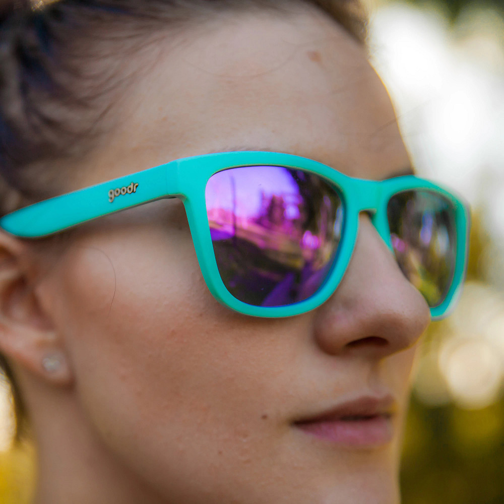Goodr Electric Dinotopia Carnival Sunglasses - Polarized UV Protection for Running, Cycling & Outdoor Activities