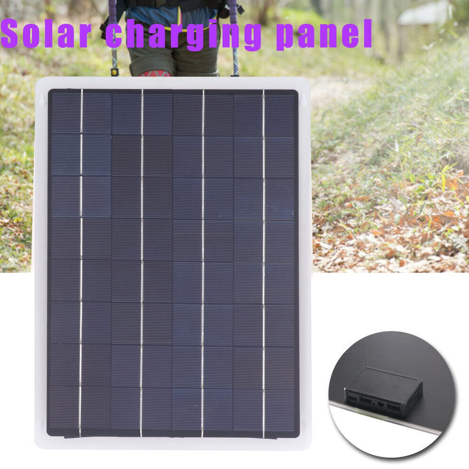 20W Solar Panel Charger with MPPT Controller - 3-Stage Charging, ETFE Laminated & IP67 Waterproof for 12V DC Batteries - Perfect for RV, Boat, Camping & Off-Grid Power Supply