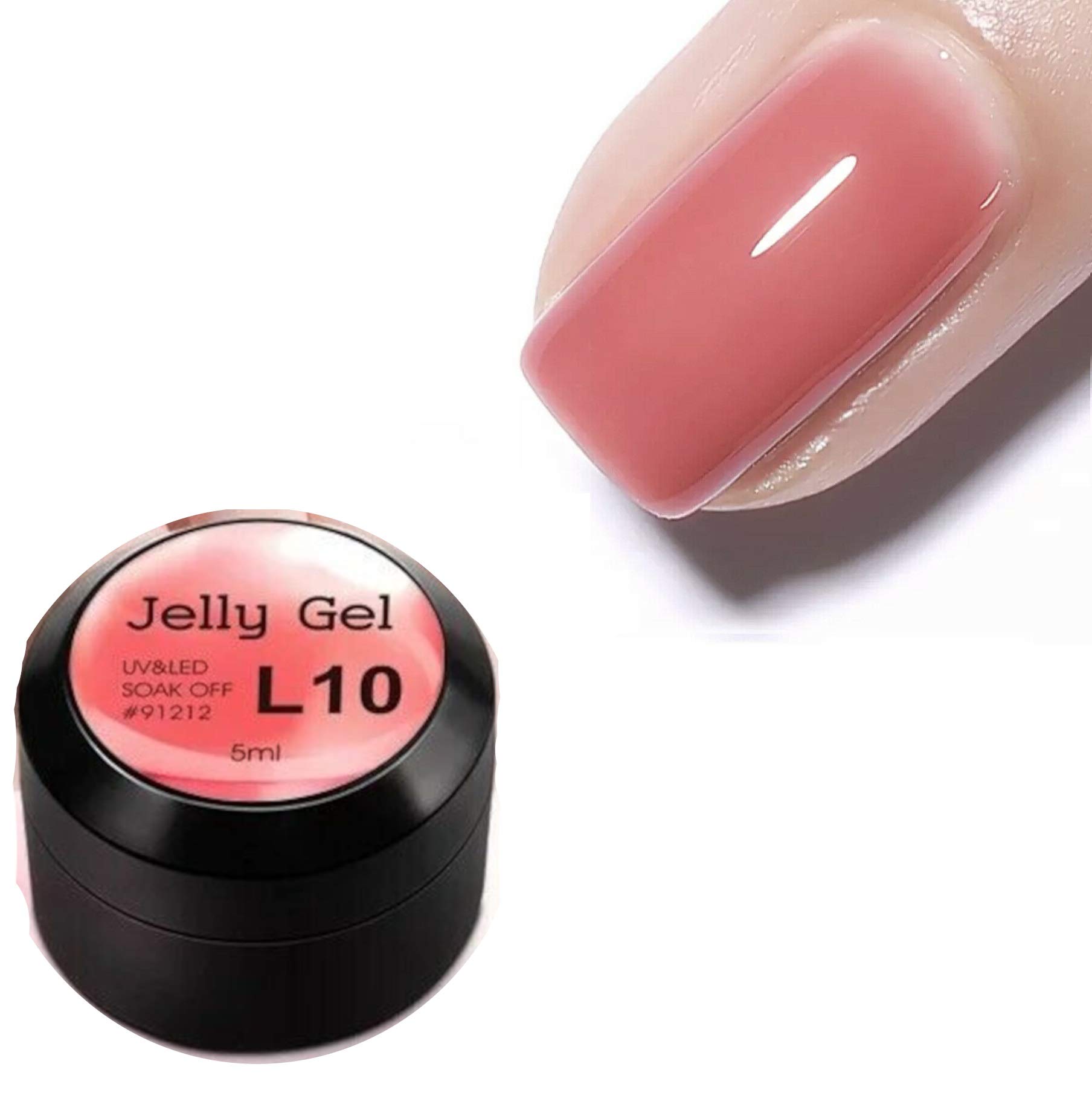 Venalisa Opal UV Gel Polish 5ml - Camouflage Natural Jelly Acrylic for French Nails, Crystal Nail Art Gel with UV/LED Curing - Perfect for Salon & DIY Manicures at Home (JG-5ml-L10)