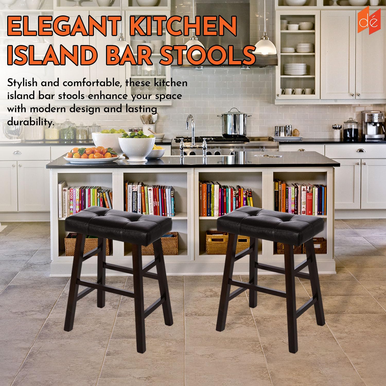 Legacy Decor 4-Piece Counter Bar Stool Set - 24