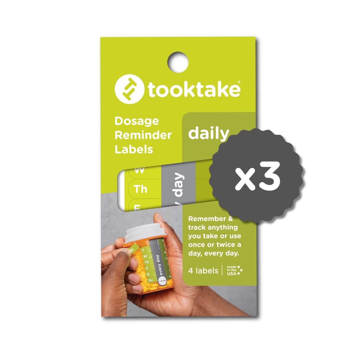 3-Pack Daily Pill Organizer & Vitamin Tracker Stickers - AM/PM, Day & Night, 7-Day Weekly Medicine Box for Pills, Vitamins & Medications | Perfect for Travel, Home Use & Elderly Care