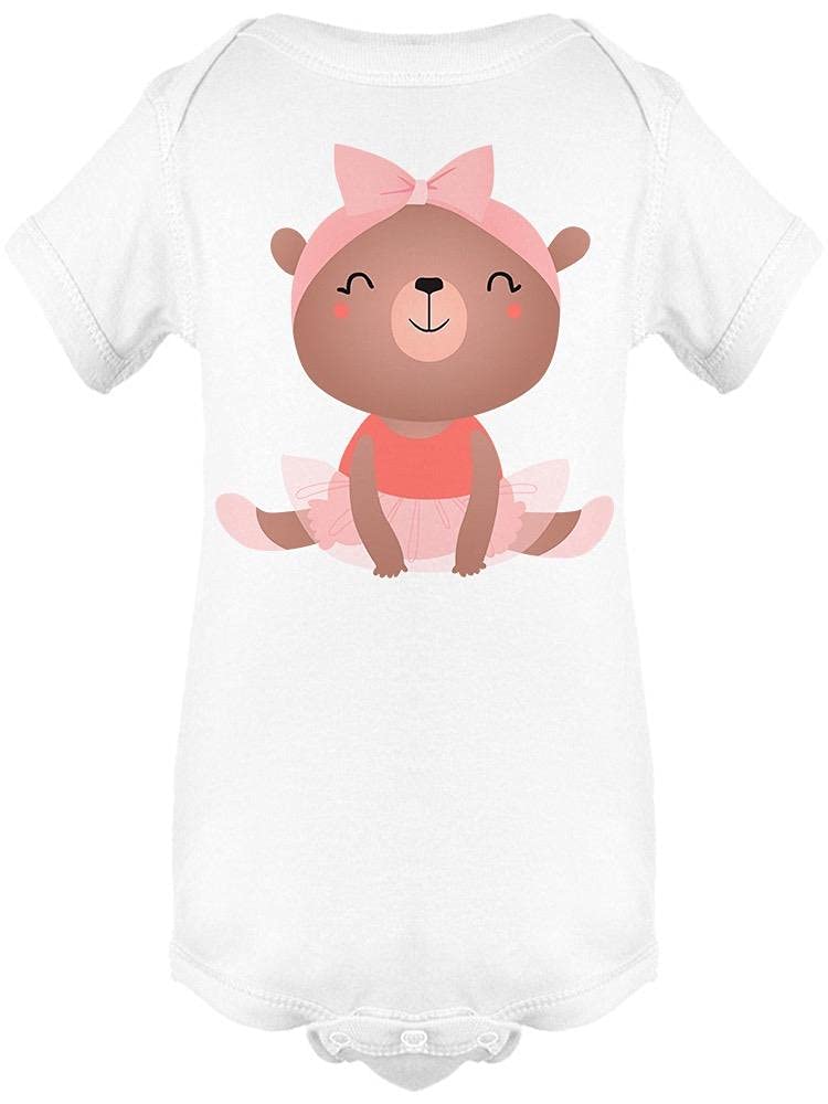 Smartprints Ballerina Baby Bear Bodysuit - Soft Cotton Infant Onesie for Newborns & Toddlers (0-24 Months) - Perfect for Photo Shoots, Birthday Gifts & Everyday Wear