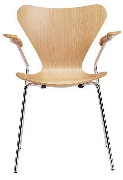 Arne Jacobsen Series 7 Armchair - Mid Century Modern Dining Chair for Home & Office - Perfect for Dining Rooms, Living Spaces & Workspaces