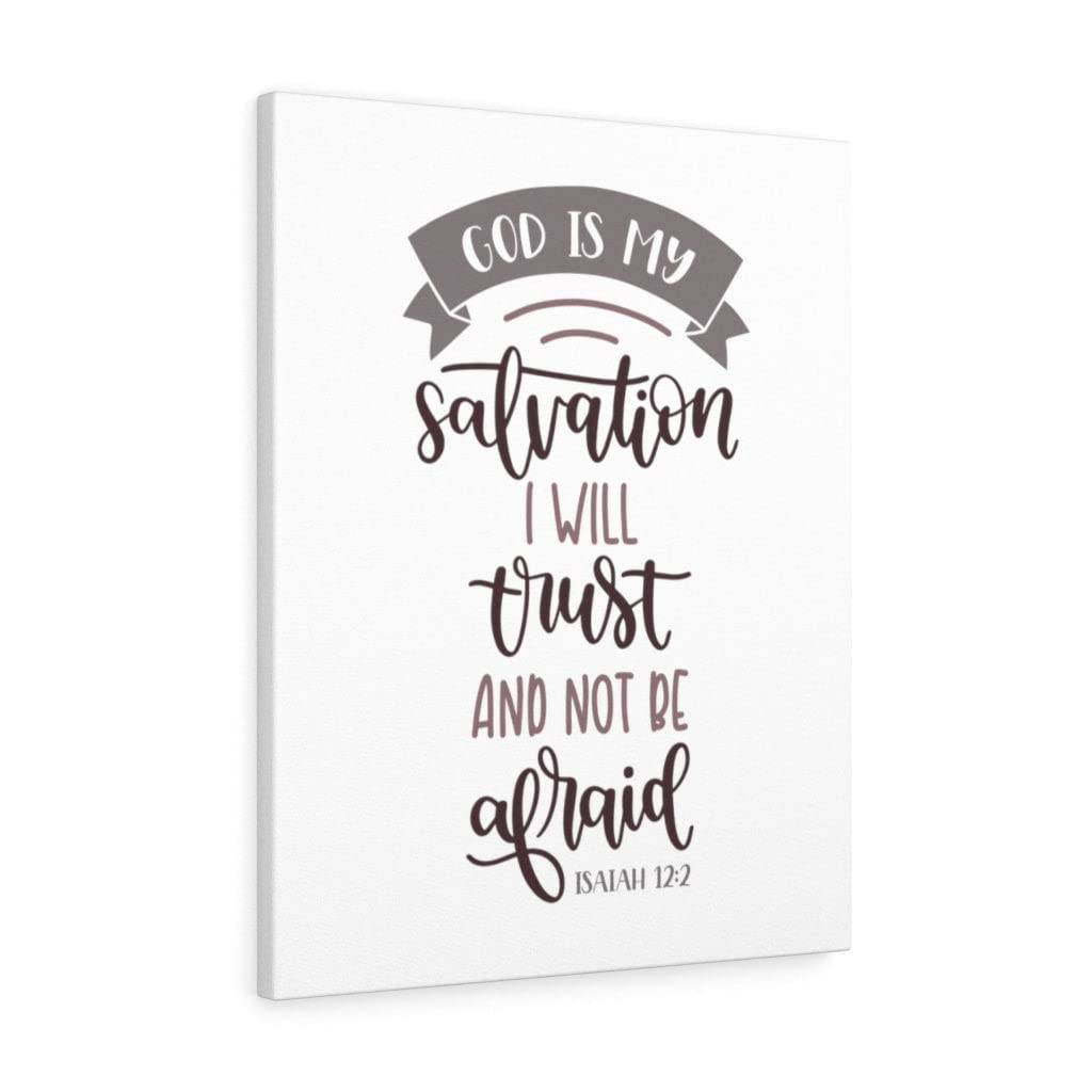 Christian Wall Art with Bible Verse - 'I Will Trust Isaiah 12:2' Scripture Print, Ready to Hang Home Decor for Living Room, Bedroom & Office - Express Your Love Gifts