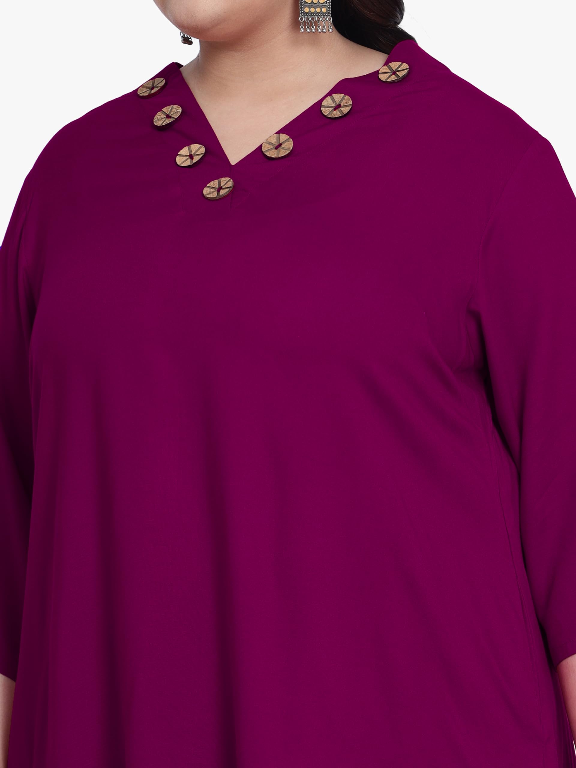 Indietoga Women's Plus Size Casual Longline Tunic Tops (2XL to 7XL) - Flowy Loose Fit Blouse for Work, Travel & Everyday Wear