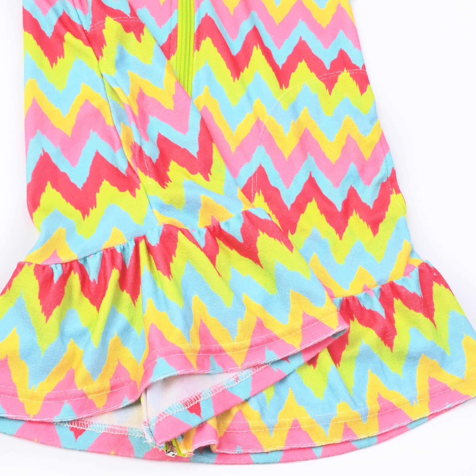 Girls Terry Hooded Zip-Up Swim Cover Up - Soft & Comfortable Swimwear Cover for Kids - Perfect for Beach, Pool & Summer Outings