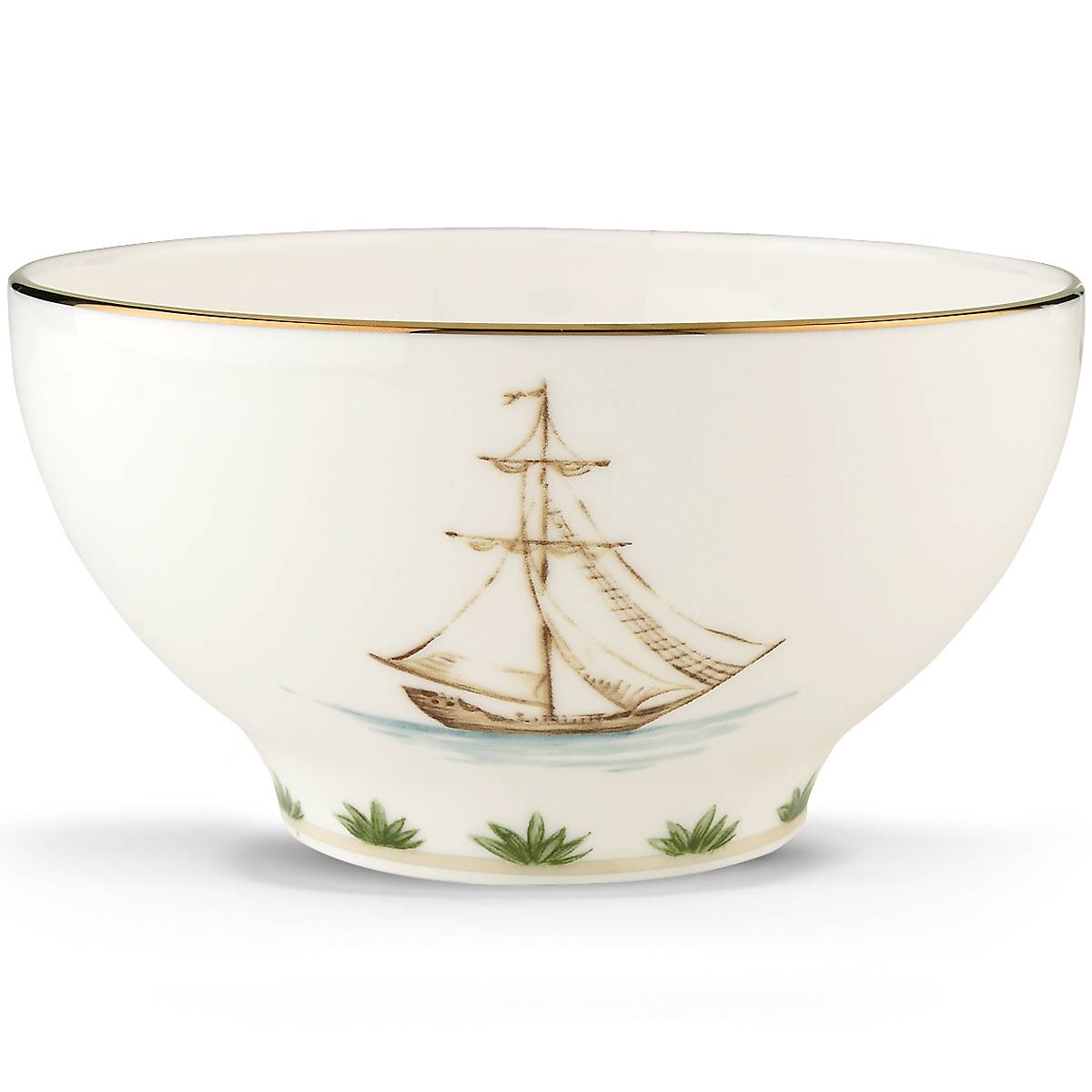 British Colonial Tradewind Rice Bowl - Vintage Style Ceramic Rice Bowl for Home Dining, Asian Cuisine & Decorative Display | Perfect for Soups, Salads, Rice Dishes & Tabletop Decor