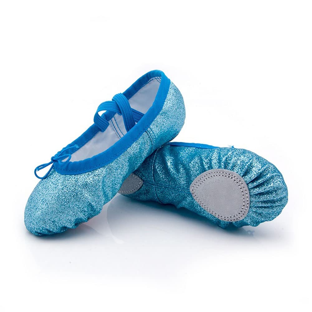 MSMAX Girls Ballet Shoes - Soft Leather Dance Flats for Toddler, Little Kid & Big Kid - Wedding, Party & Ballet Performance Dancewear (Ideal for Recitals, Dance Classes & Special Occasions)