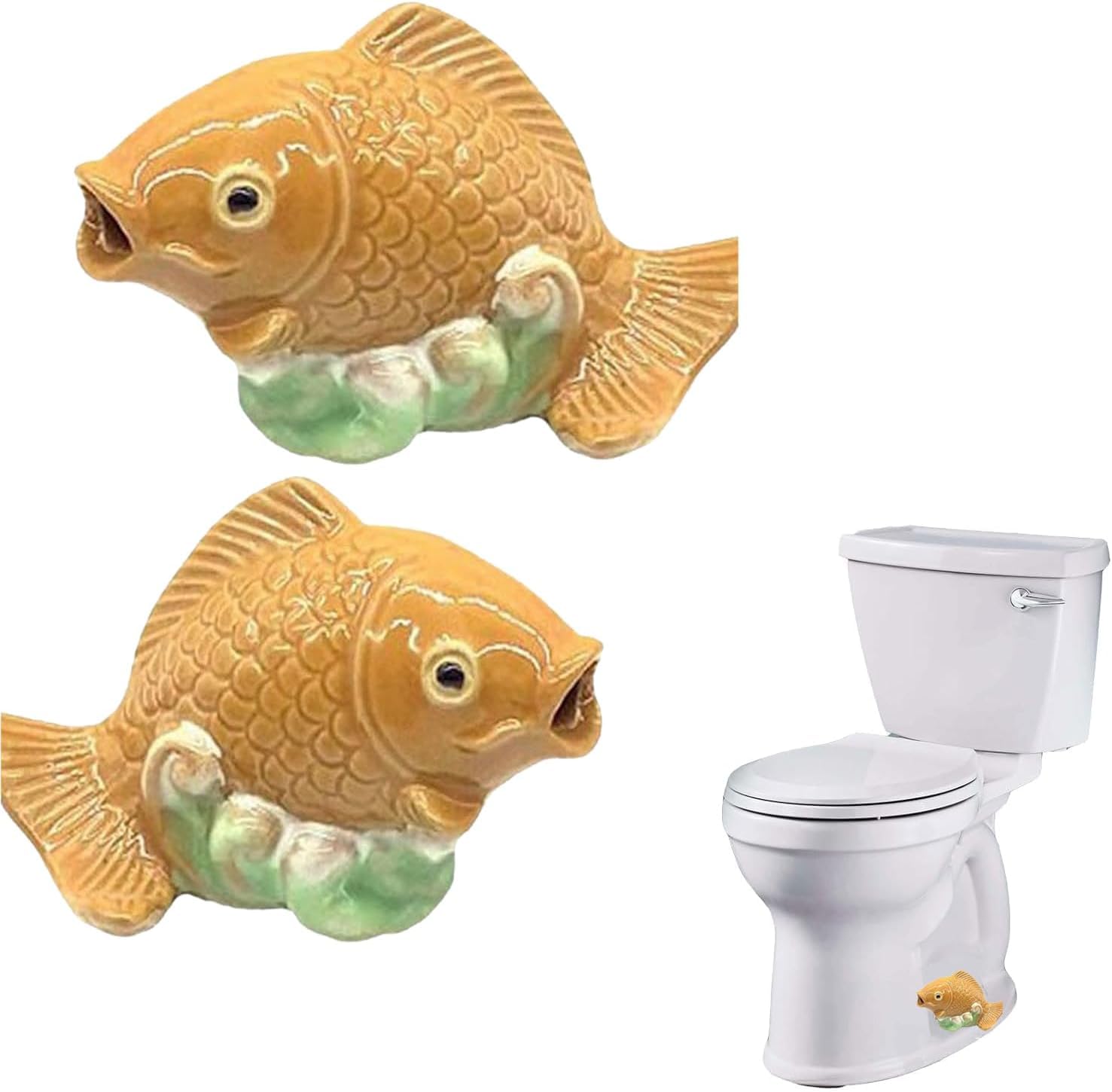 Decorative Fish Ceramic Toilet Bolt Covers & 24 Empty DIY Fillable Advent Calendar Boxes - Perfect for Bathroom Upgrades and Christmas Countdown Decorations